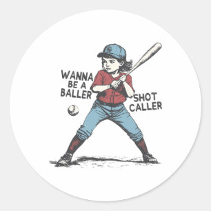 Sticker Rond Bysebyll Girl Veut Être Un Byller Shot Caller Byse