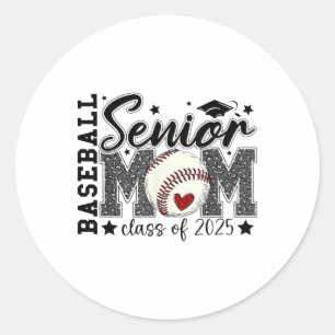 Sticker Rond Bysebyll Senior Mom Cl Of 2025 Graduation Mother's