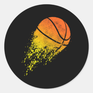 Sticker Rond Bysketbyll Joueur Bbyll Sports Coach Fan Byller 1