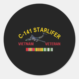 Sticker Rond C-141 Starlifter Vietnam Vétérinaire Starlifter Ai