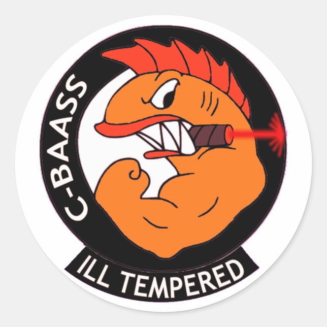 Sticker Rond C-BAASS Tempéré (Devant)