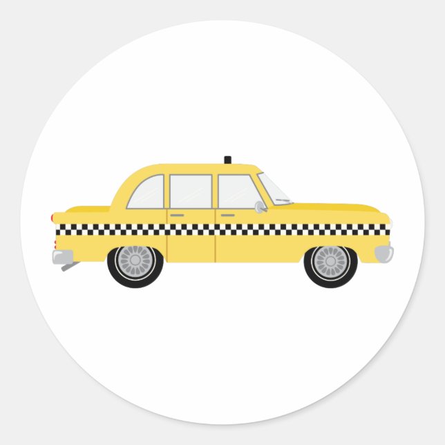 Sticker Rond Cabine de New York (Devant)