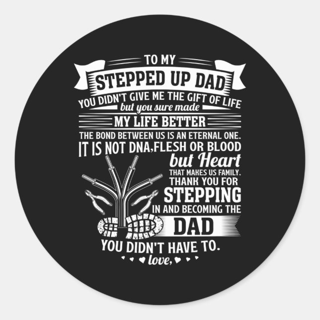 Sticker Rond Cable Guy Stepdad Pour Step Papa Electricien (Devant)