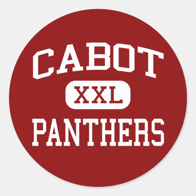 Sticker Rond Cabot - Panthers - Lycée - Cabot Arkansas (Devant)