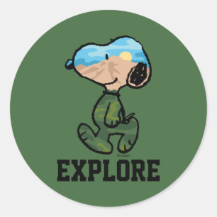 Sticker Rond cacahuètes   Grande neige extérieure