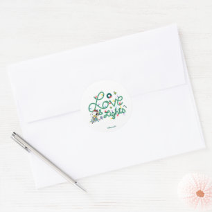Sticker Rond cacahuètes L'amour et les lumières de Noël