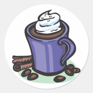 Sticker Rond cacao au chocolat chaud