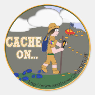 STICKER ROND CACHE ! BRUNETTE DE FILLE DE POULET