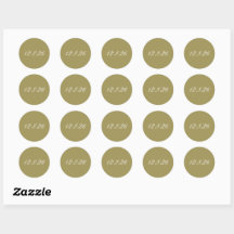 Cachet d'enveloppe de date de mariage vintage vert