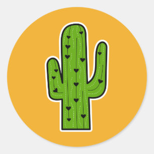 Sticker Rond Cactus