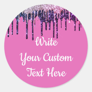 Sticker Rond Cadeau amusant de fête d'anniversaire Quinceanera 