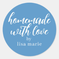 Cadeau Bleu Azur Personnalisé Fait avec Amour