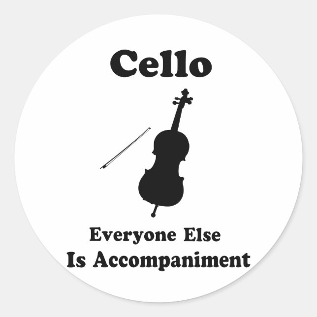 Sticker Rond Cadeau Cello (Devant)