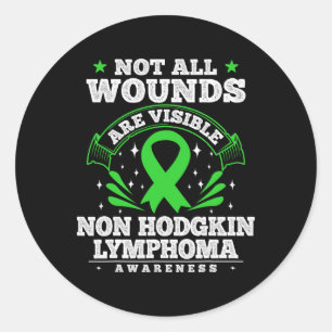 Sticker Rond Cadeau contre le cancer du sang Ruban de sensibili