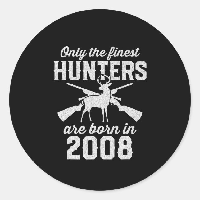 Sticker Rond Cadeau d'anniversaire Chasse au cerf Chasse pour 2 (Devant)