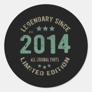 Sticker Rond Cadeau d'anniversaire Légendaire Vintage Depuis 20