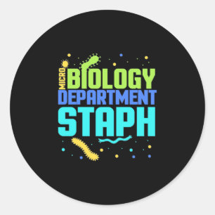 Sticker Rond Cadeau d'anniversaire   Service de micro-biologie 