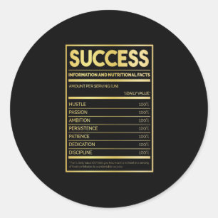 Sticker Rond Cadeau d'anniversaire Succès des faits nutritionne