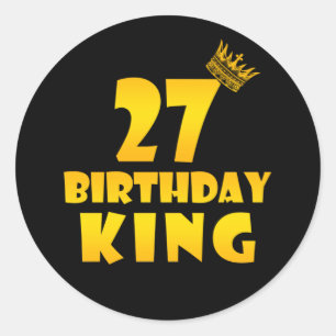 Sticker Rond Cadeau de 27e anniversaire pour 27 ans Anniversair