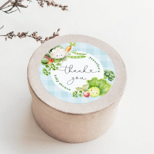 Sticker Rond Cadeau de baby shower Marché de producteurs locaux