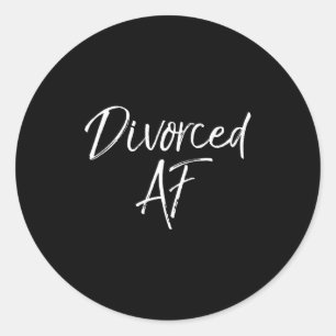 Sticker Rond Cadeau de divorce mignon pour femmes idée drôle de
