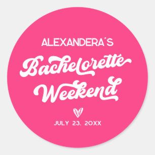 Sticker Rond Cadeau de Fête de Fille pour Enterrement de Vie de