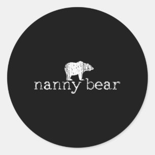 Sticker Rond Cadeau de fête des mères Nanny Grand-mère