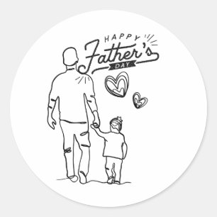 Sticker Rond Cadeau de fête des pères