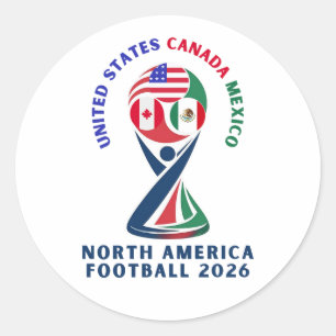 Sticker Rond Cadeau de football pour les fans des États-Unis, d