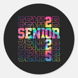 Sticker Rond Cadeau De Graduation Senior Cl De 2025 Senior 2025