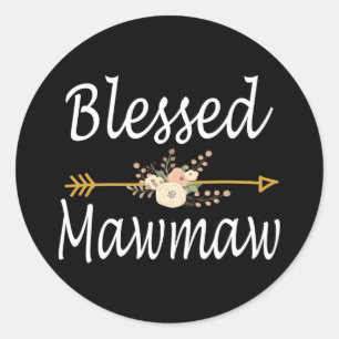 Sticker Rond cadeau de jour pour les mères de chemises mawmaw b
