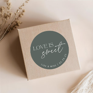Sticker Rond Cadeau de mariage doux Amour Sage