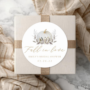 Sticker Rond Cadeau de Mariage Élégant Rustique Tombez amoureux