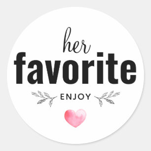 Sticker Rond Cadeau de mariage personnalisé pour elle