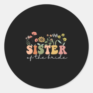 Sticker Rond Cadeau de mariage pour la sœur de la mariée de la 