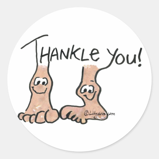Sticker Rond Cadeau de Merci personnalisé (Devant)