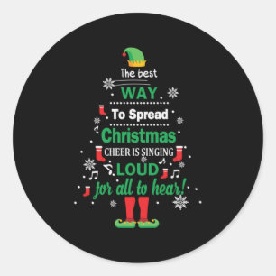 Sticker Rond Cadeau De Noël La Meilleure Façon De Diffuser Noël