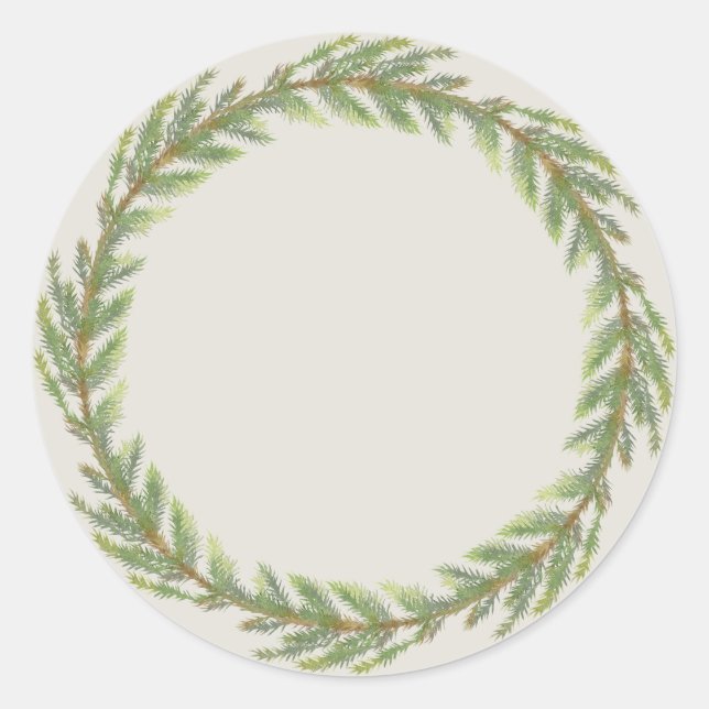 Sticker Rond Cadeau de Noël rustique fait maison Bocal en verre (Devant)