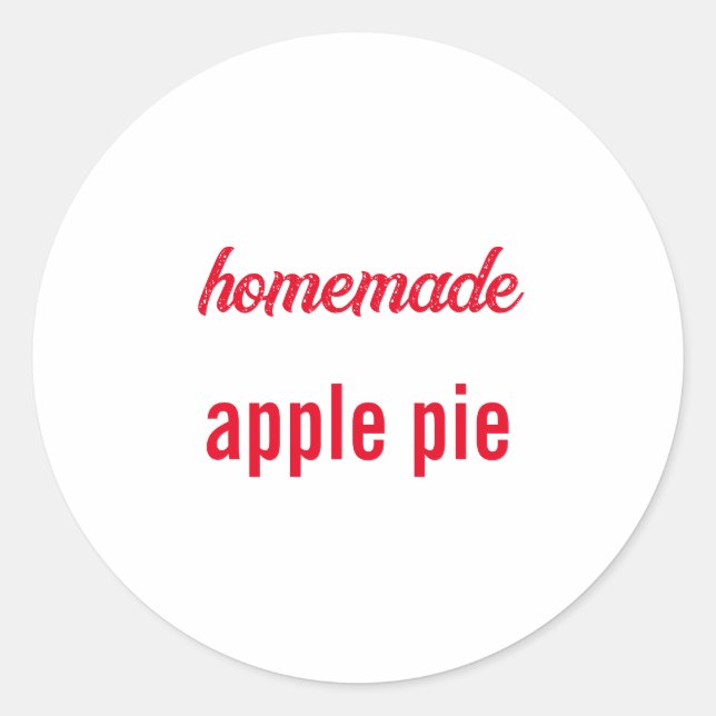 Sticker Rond Cadeau de nourriture fait maison Faveur de fête Ta (Devant)