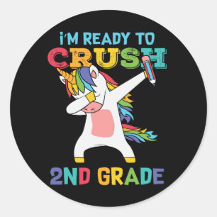 Sticker Rond Cadeau de première journée d'école pour élève de 2