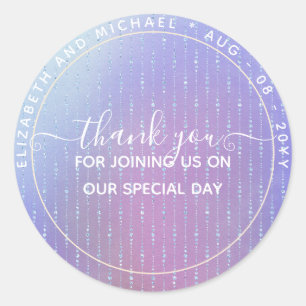 Sticker Rond Cadeau de remerciement avec paillettes pour TOUTES