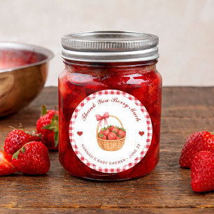 Sticker Rond Cadeau de remerciement pour Baby Shower Confiture 