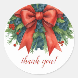 Sticker Rond Cadeau de remerciement pour Baby Shower de Noël av