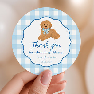 Sticker Rond Cadeau de remerciement pour fête d'anniversaire de