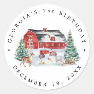 Sticker Rond Cadeau de remerciement pour une fête d'anniversair