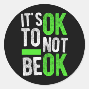 Sticker Rond Cadeau de sensibilisation au suicide en santé ment