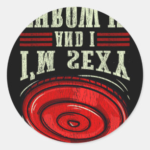 Sticker Rond Cadeau de sport pour Ultimate Frisbee et golf sur