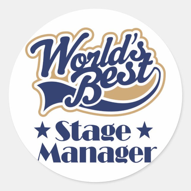 Sticker Rond Cadeau de Stage Manager (Devant)