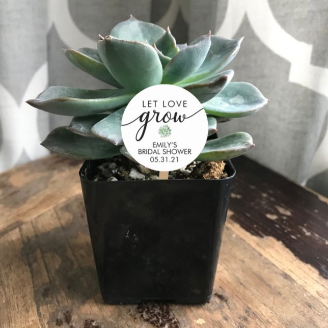 Sticker Rond Cadeau de succulente pour la NOCE (Créateur téléchargé)