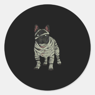 Sticker Rond Cadeau d'Halloween de maman de chien de taureau fr